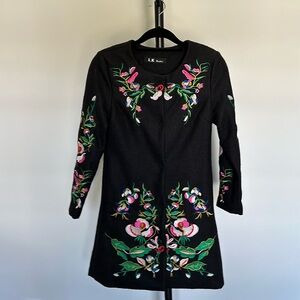 Gorgeous Black Coat with Embroidery